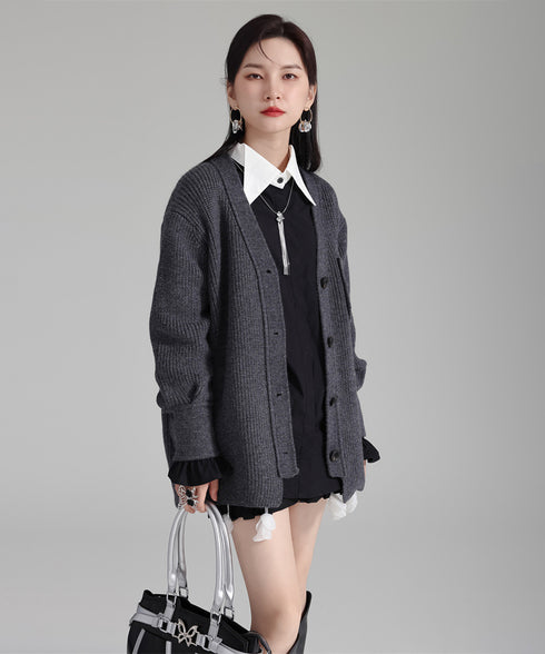 Rib Knit Cardigan